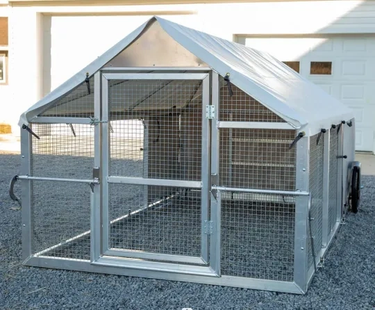 💝Last Day for Clearance✨🔥Large Metal Removable Chicken Coop with Tarpaulin (For 20~60 Chickens)🐔