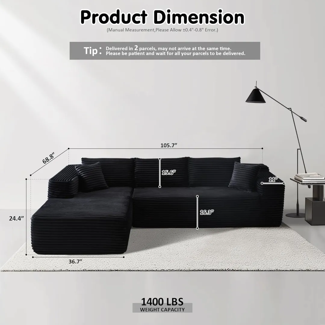 ⏰Today's Special 💥Minimalist L-Shape Couch