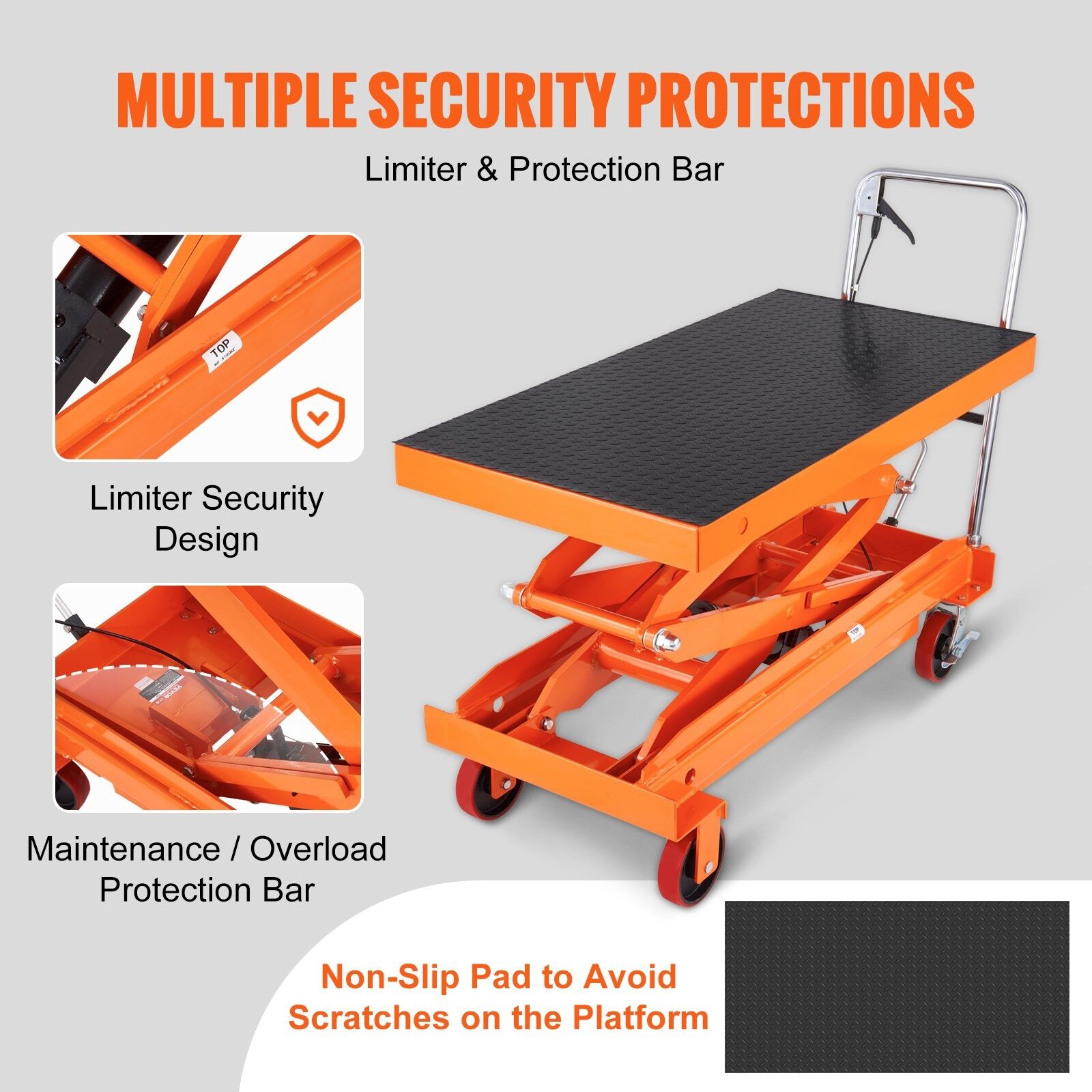 【Special promotion, only 5 units left】Hydraulic Lift Table Cart, Hydraulic Scissor Cart for Material Handling and Transportation