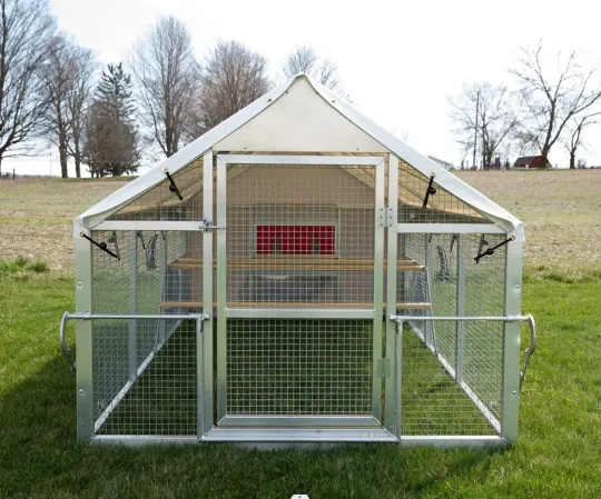 💝Last Day for Clearance✨🔥Large Metal Removable Chicken Coop with Tarpaulin (For 20~60 Chickens)🐔