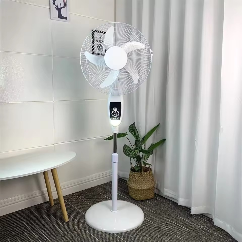 High Quality Electric Rechargeable Stand Fan 16 Inches Solar Powered Fans Solar Fan With Panel and Battery