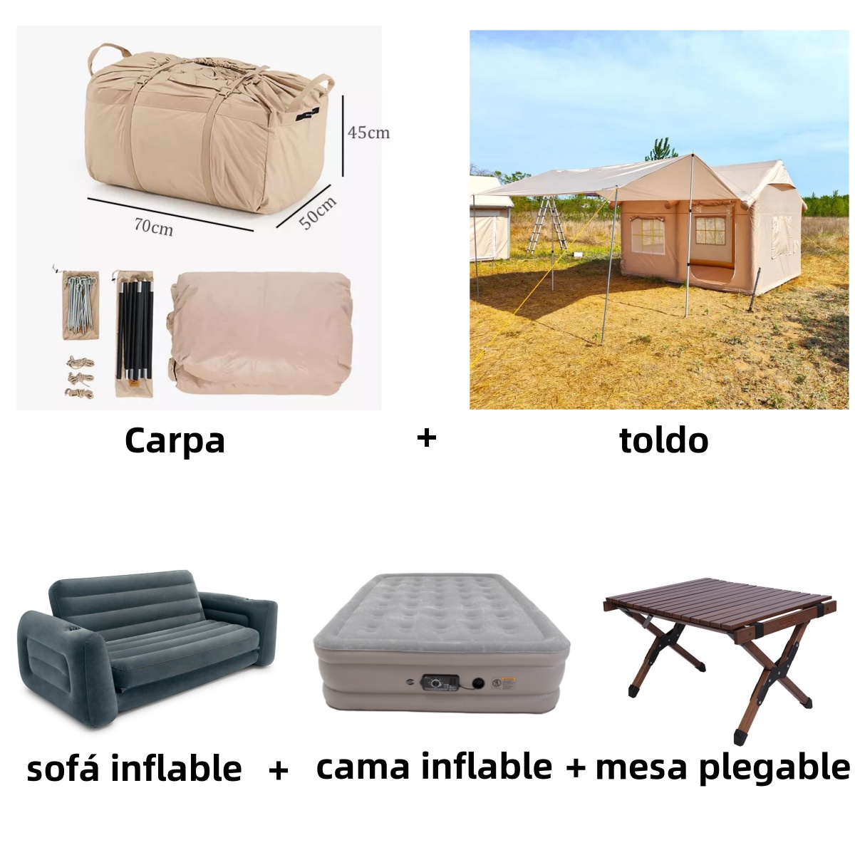 🎉⚡Clearance Sale⚡Waterproof Light Weight Oxford Cloth Automatic Inflatable Tent With Camping Equipment