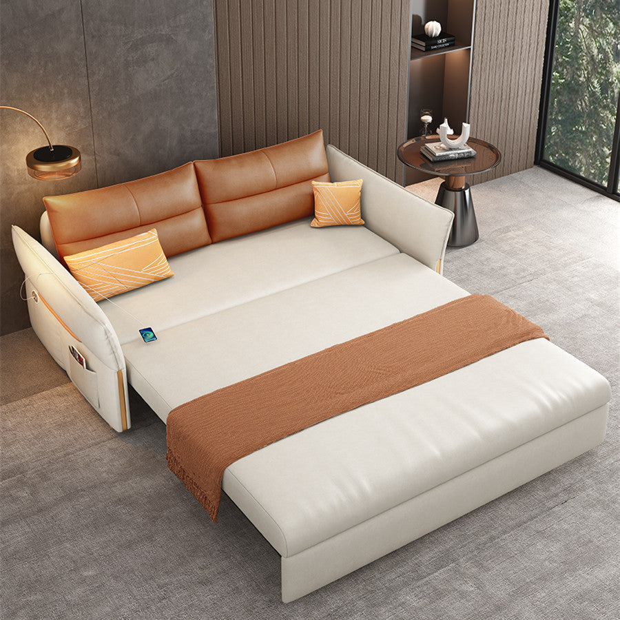 🔥【Clearance sale, last day】Remote Controlled Power Sleeper Sofa Bed with Underneath Storage Drawer