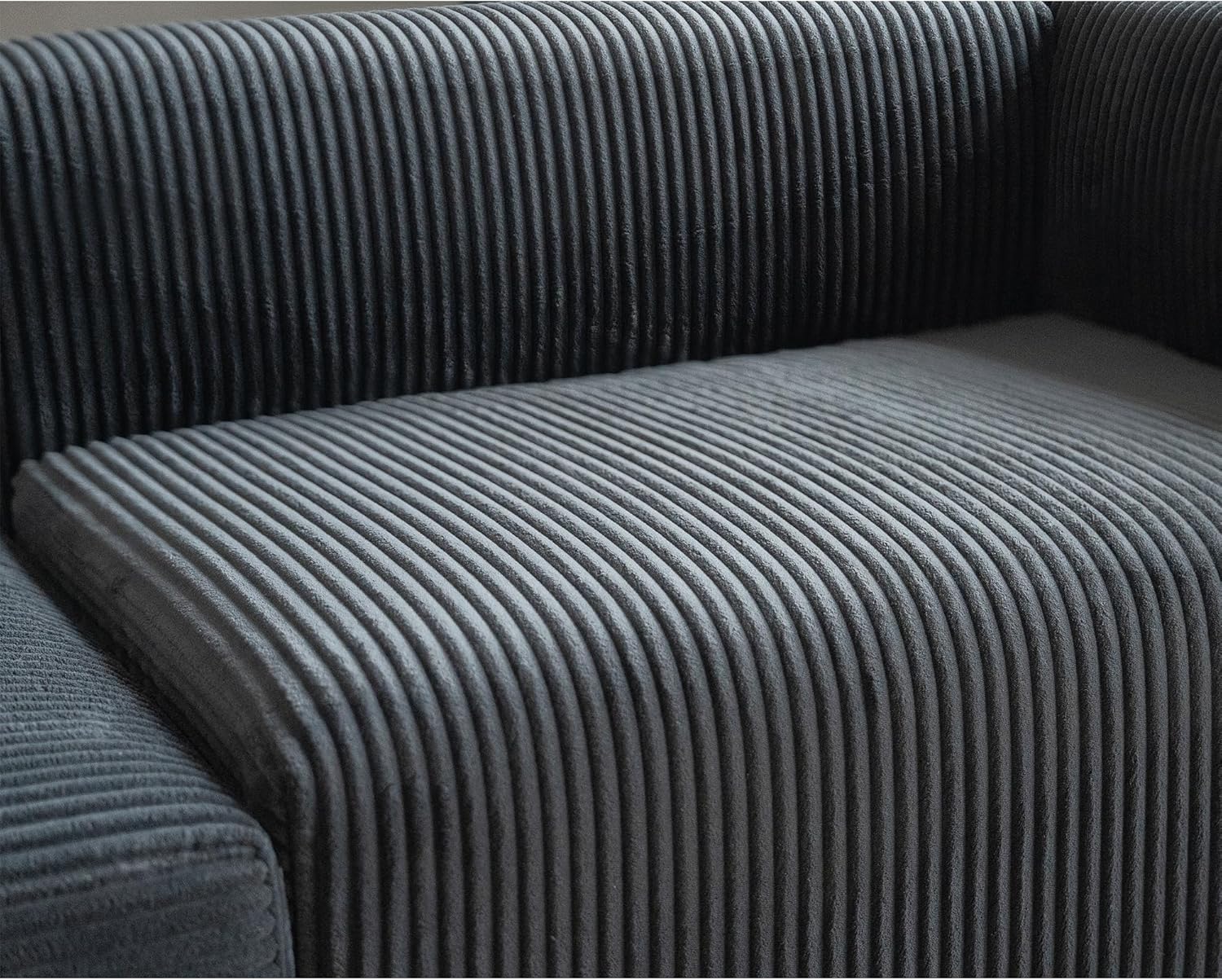 🔥 Acanva Convertible Modular Sectional Sofa with Movable Ottomans, Free Combination Corduroy Couch for Living Room Apartments, L-Shaped, White