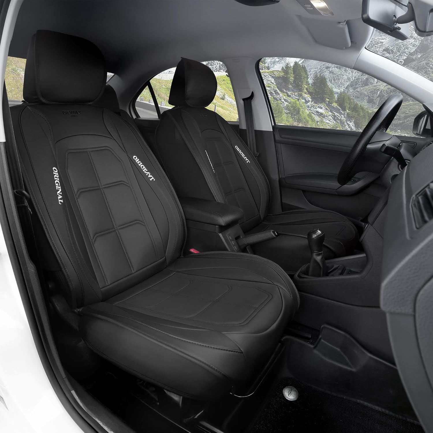 🔥【The last 32 sets】ATPVIMNA Full Package Nappa Leather Car Seat Covers, All Season Microfiber Skin Surface, Synthetic Fiber Fill🎉🎉🎉