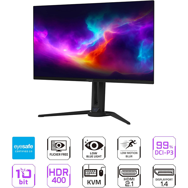 🤏 [Limited time sale] GIGABYTE - AORUS FO32U2-32 QD OLED Gaming Monitor - UHD 3840x2160-240Hz - 0.03ms GTG - AMD FreeSync Premium Pro - Type C KVM - HDMI, DP, Type C - Height Adjustable - Black