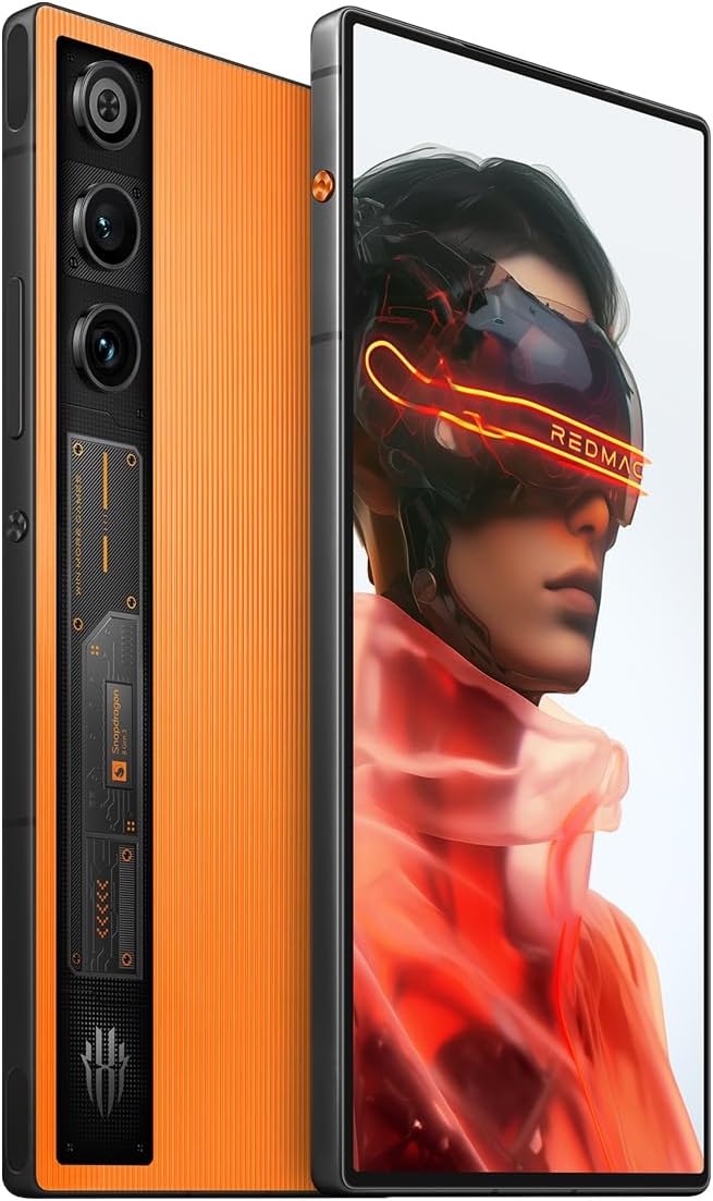 REDMAGIC 10 Air Smartphone 5G, 120Hz Gaming Phone, 6.8 FHD+, Under Display Camera, 5860mAh Android Phone, 16+512GB, 80W Charger, Dual-Sim, US Unlocked Cell Phone Orange