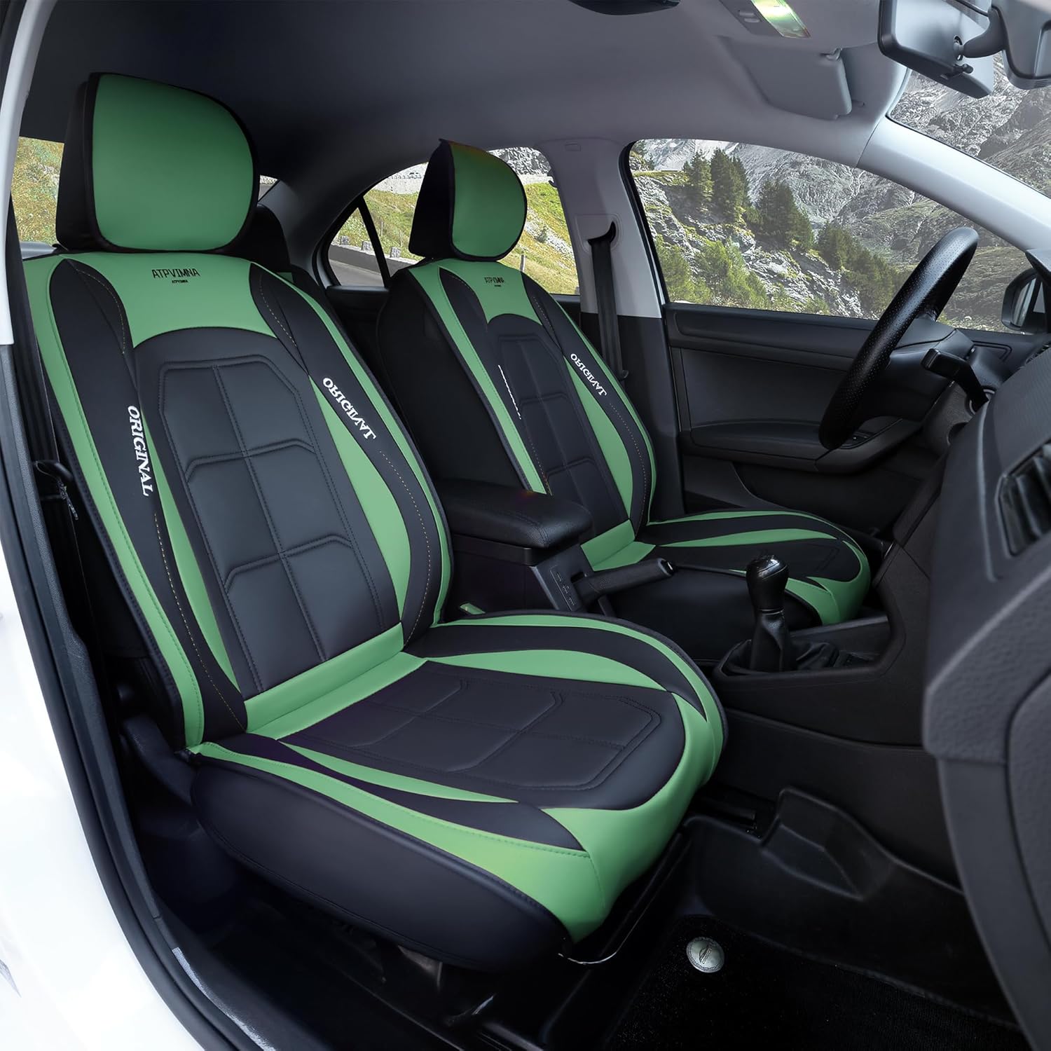 🔥【The last 32 sets】ATPVIMNA Full Package Nappa Leather Car Seat Covers, All Season Microfiber Skin Surface, Synthetic Fiber Fill🎉🎉🎉