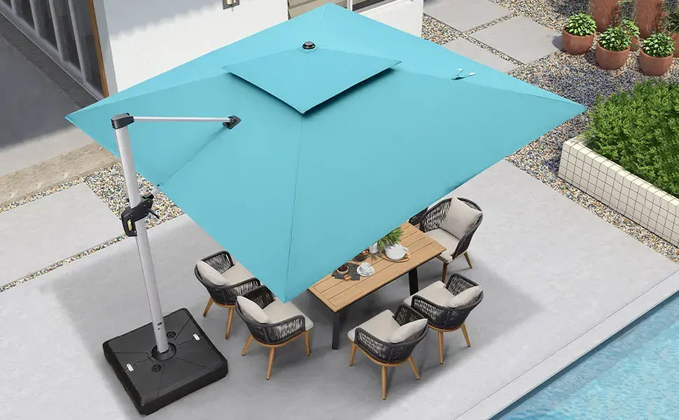 AuroraShade™ Solar Powered LED Umbrella