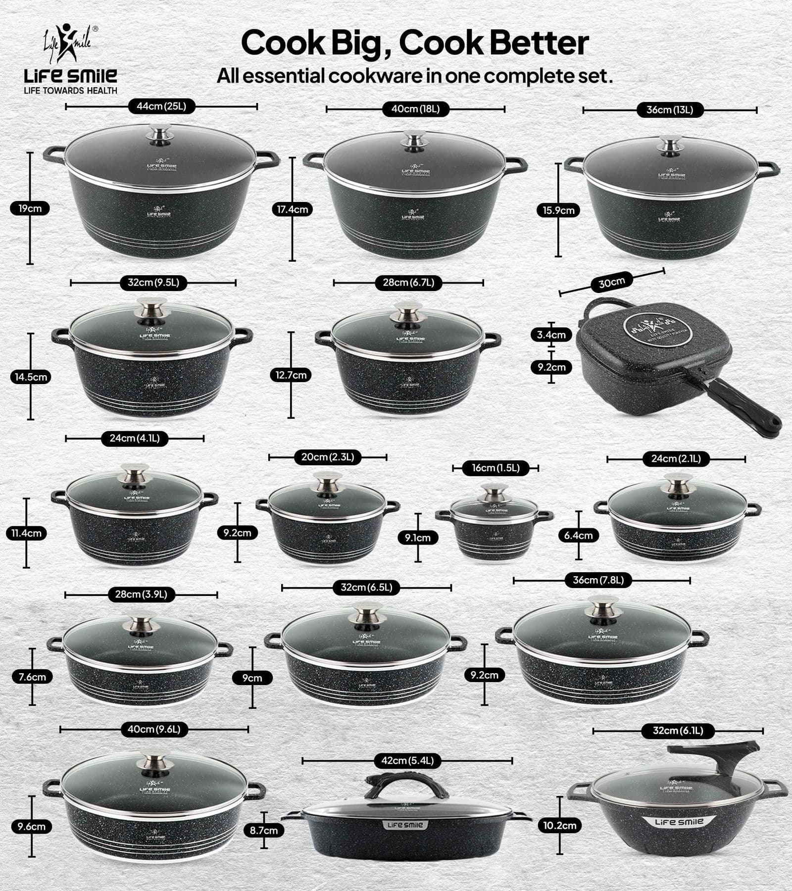 (Buy 1 Get 1 Free) Cookware Set 134 Pieces Complete Kitchenware Set for Cooking