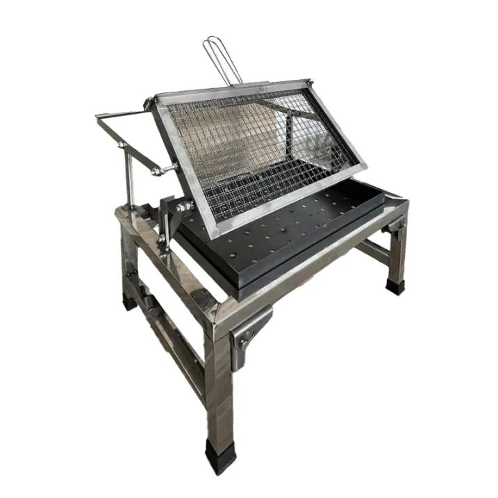 FVHYT Tookfun Barbecue Grill Stainless Steel Flip Barbecue Grill Outdoor Camping Portable Folding Barbecue Fish Lamb Chops Home OIFDC