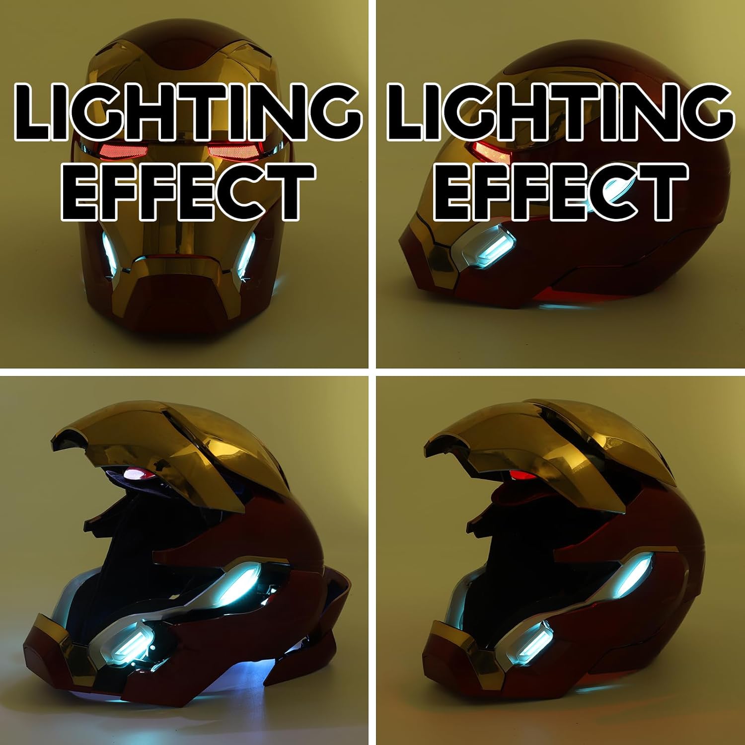 🔥 Iron-Man MK 50 1:1 Wearable Helmet - Voice, Touch, and RC with LED Eyes, Realistic Sound Effects, Movable Back and Ear Panels, Perfect for Cosplay and Collectible Figures for Adults and Teens