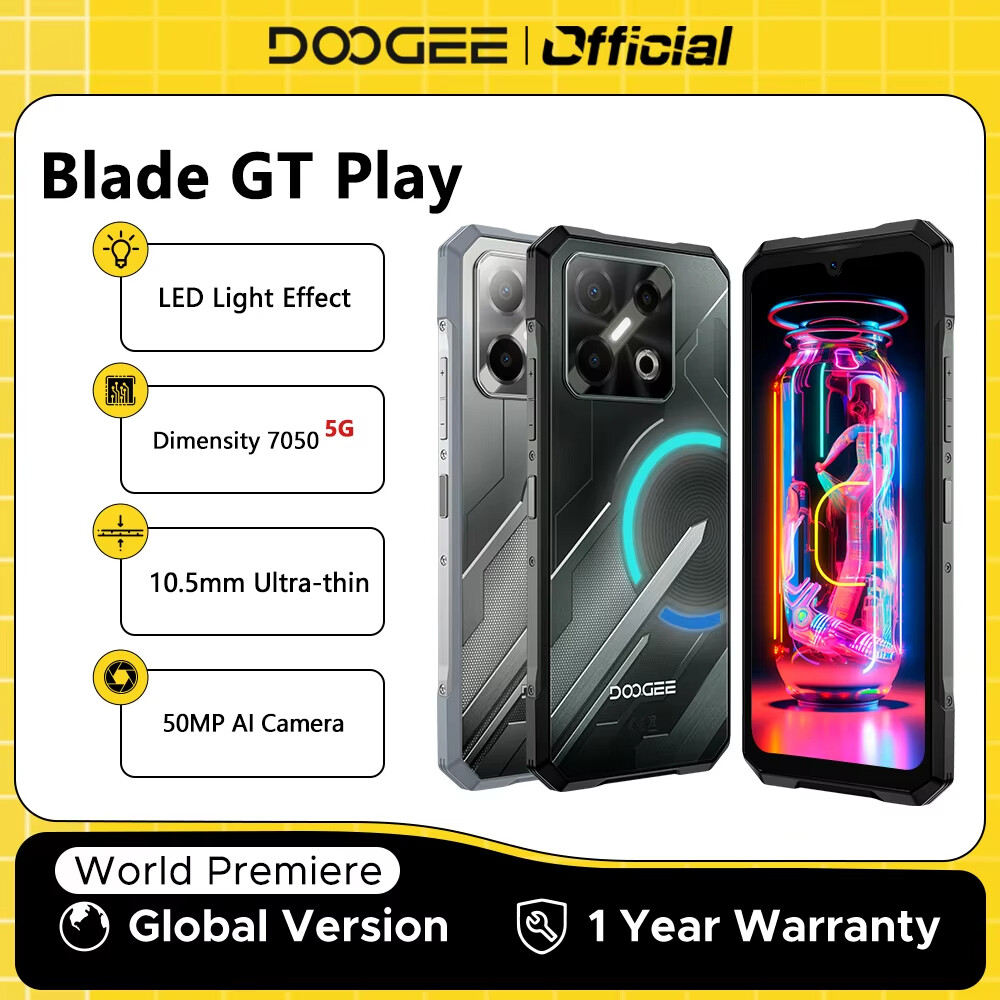💥Last day factory direct sales✨DOOGEE Blade GT Ultra 5G Rugged Phone Dimensity 7300 LED Light Effect 6.72" 16GB+512GB 5500mAh Battery Ultra-thin Cell Phone