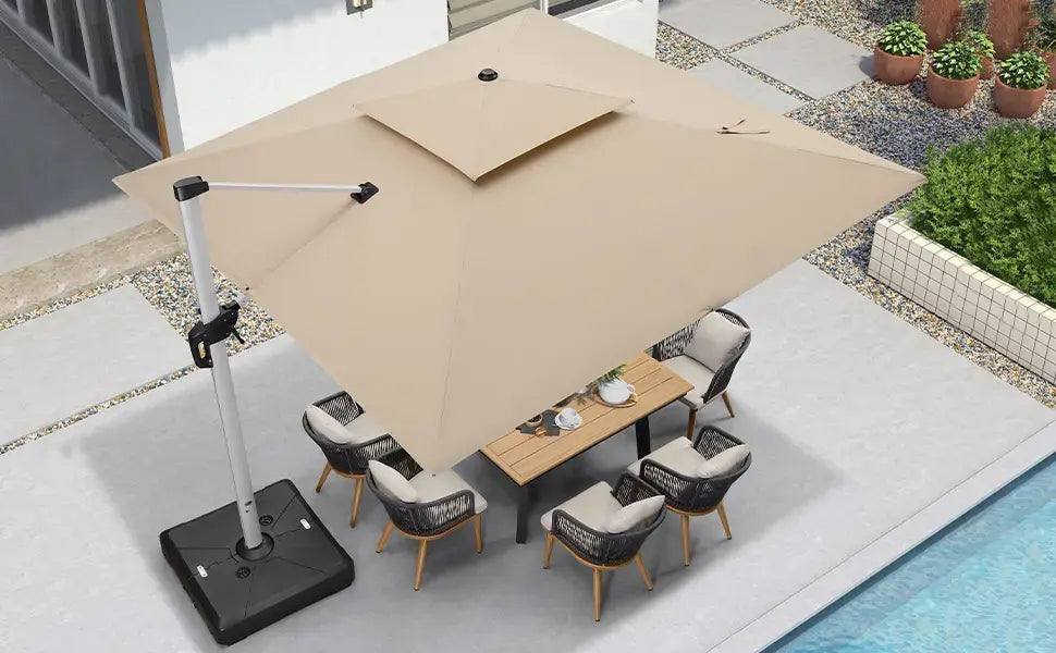 AuroraShade™ Solar Powered LED Umbrella