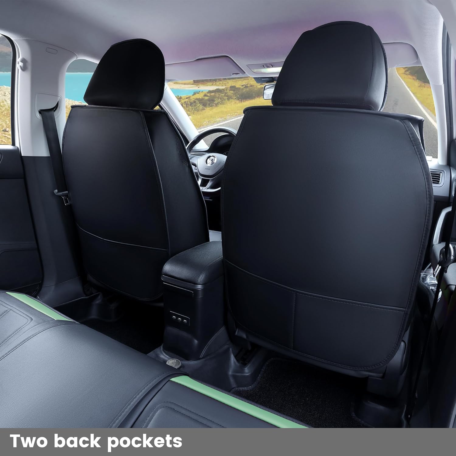 🔥【The last 32 sets】ATPVIMNA Full Package Nappa Leather Car Seat Covers, All Season Microfiber Skin Surface, Synthetic Fiber Fill🎉🎉🎉