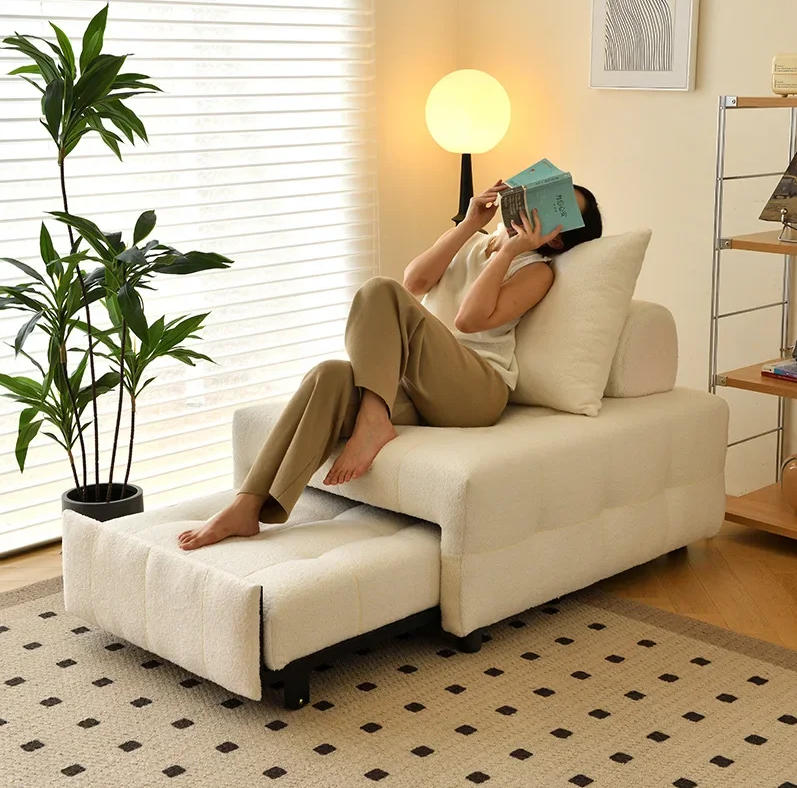 Nordic Elegance Space-Saving Reclining Sofa Bed