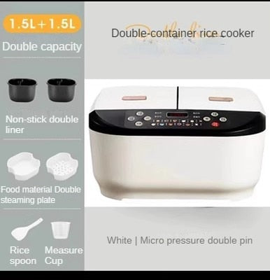 [lowest price] All-In-One Double Container Intelligent Electric Rice Cooker