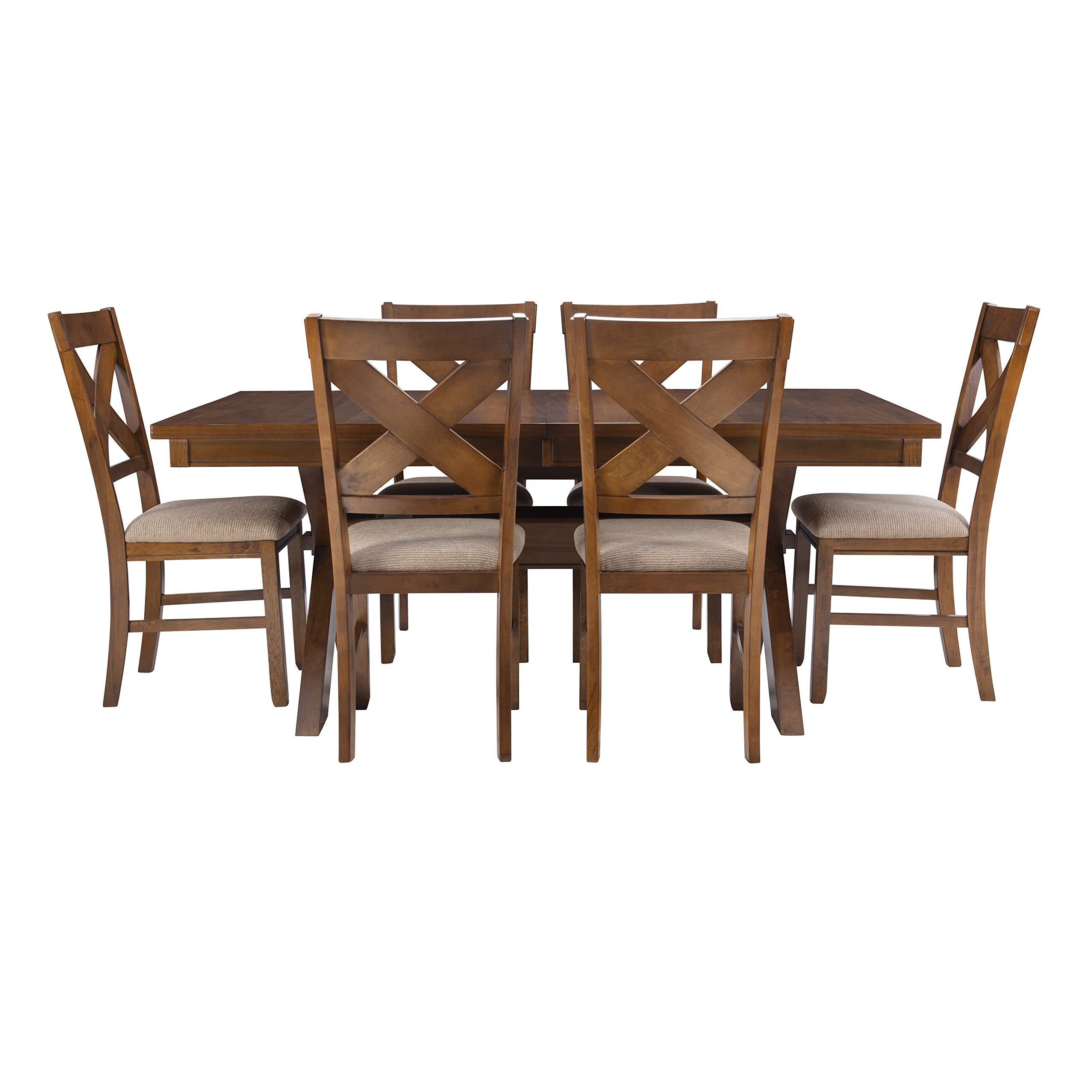 🌟7-Piece Solid Wood Dining Set (1 Table and 6 Chairs)