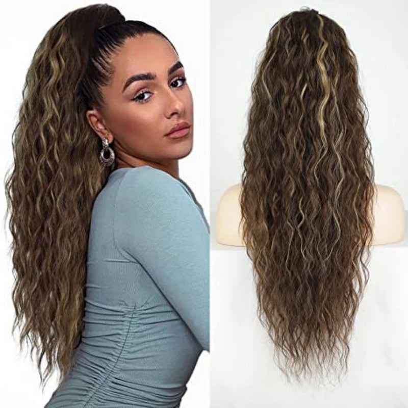 💜 LAST DAY PROMOTION - 70%OFF💜Curly Wavy Frizzy Hair Extension with Ponytail