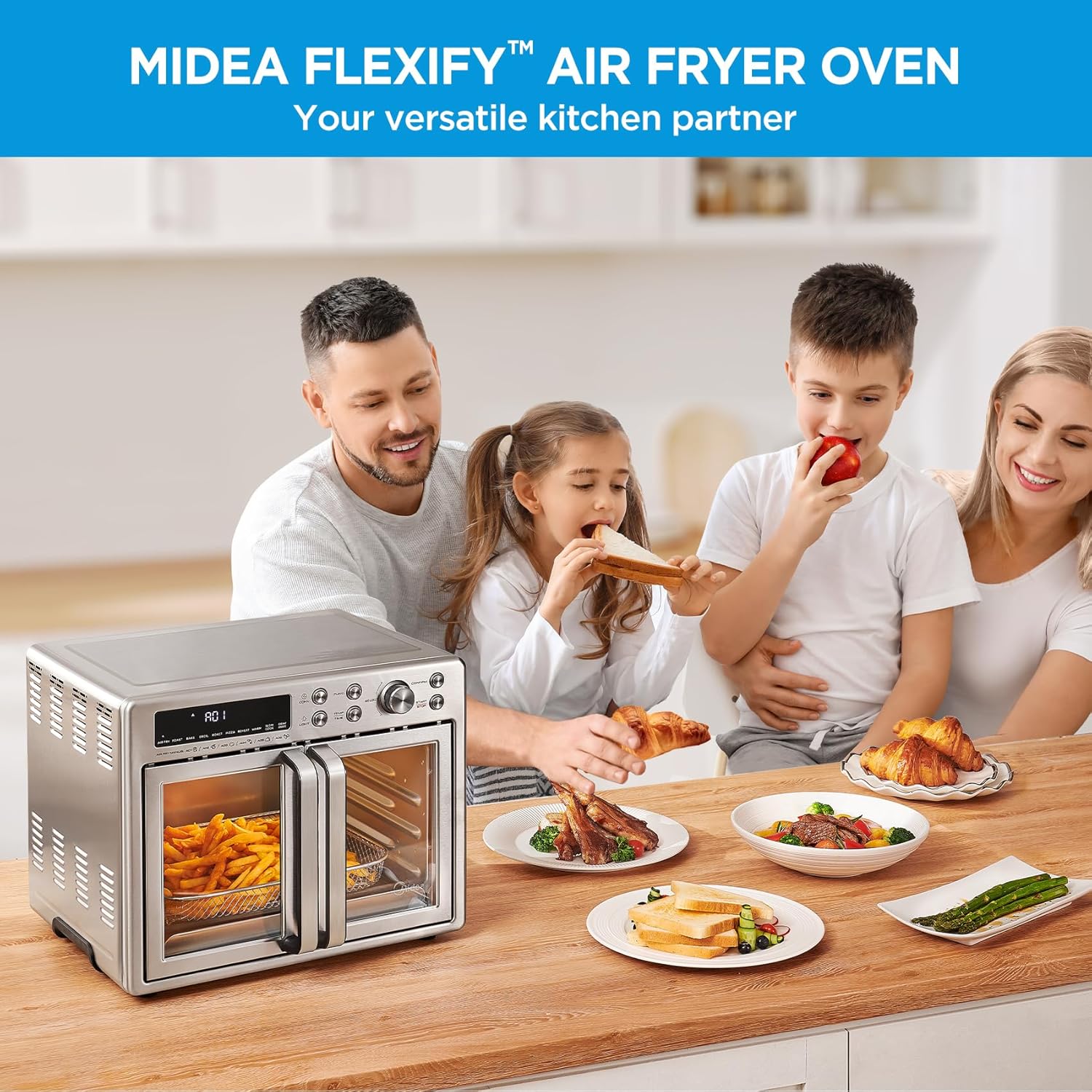 🔥Clearance sale🔥Extra Large Air Fryer Countertop Oven 10-in-1 Combo, 25% Faster Cooking and 90% Less Oil, Stainless Steel