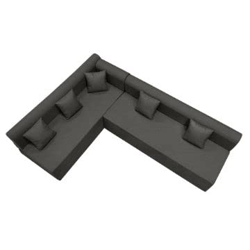 📆[Last Day For Clearance] Wakefit Polyester Sofa Cum Bed | 5 Year Warranty | 3 Seater, Sofa Bed 6 X 5 Feet, Foldable Sofa Cum Bed with 2 Cushion - Flipper (Warpknit: Grey)