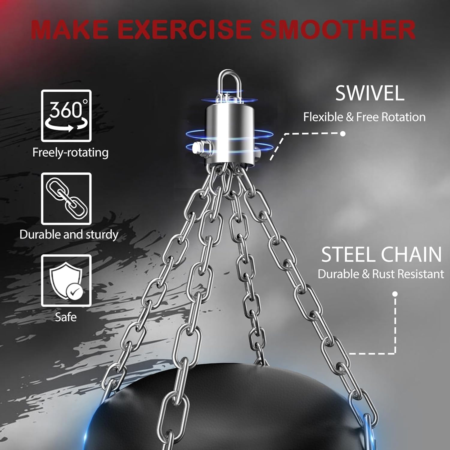 📣[Take away a whole set] Mesetast Punching Bag for Adults, 4ft Heavy Boxing Bag Set with 12 OZ Gloves for MMA Karate Kickboxing Boxing