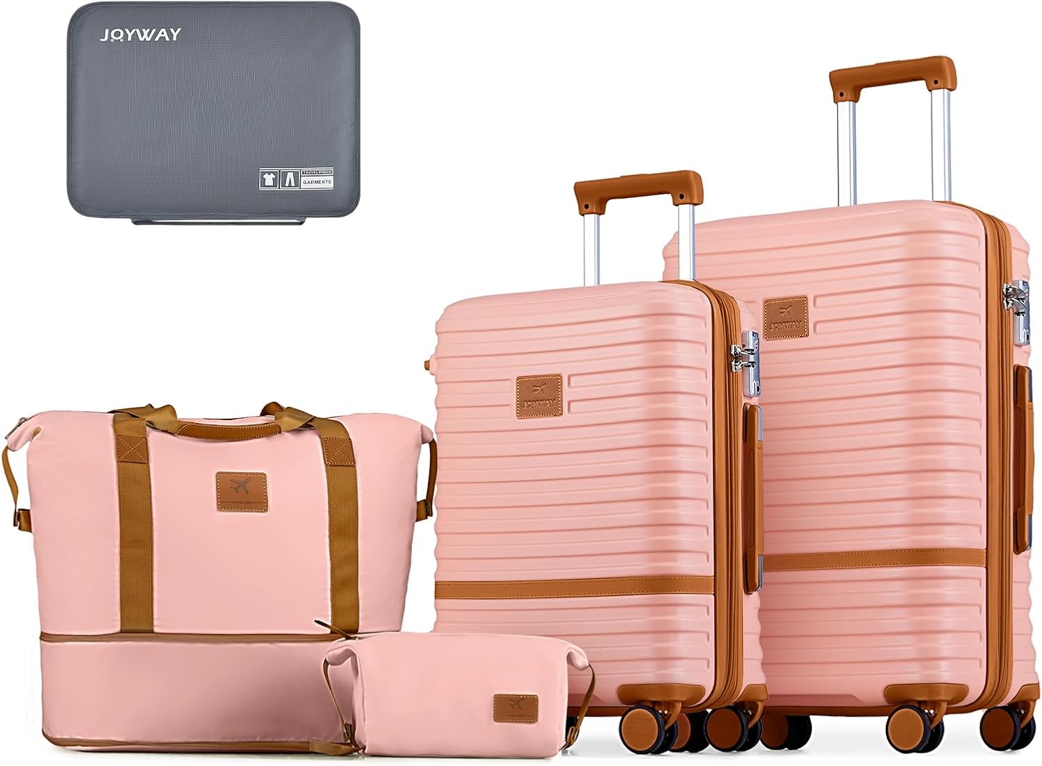 🔥【Jumia warehouse clearance】Joyway Luggage Set 7 Piece Suitcase Sets with Spinner Wheel,Hardside Expandable Travel Laggage with TSA Lock (18/20/24/28 White