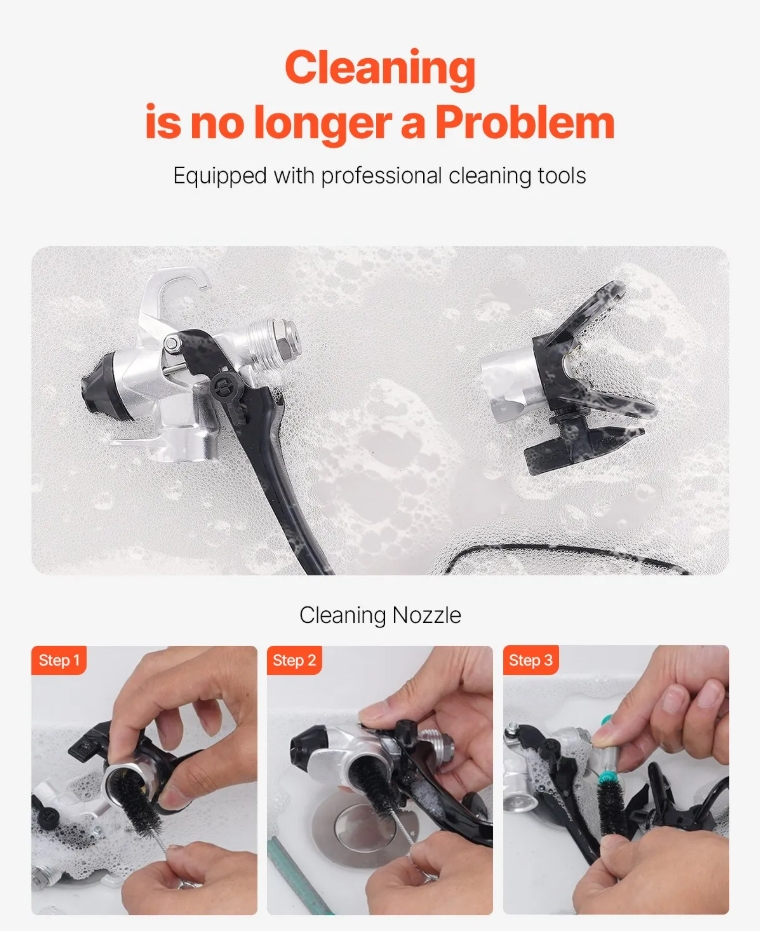 ❤️‍🔥Stand Airless Paint Sprayer Electric Paint Sprayer Machine 650W 3000PSI