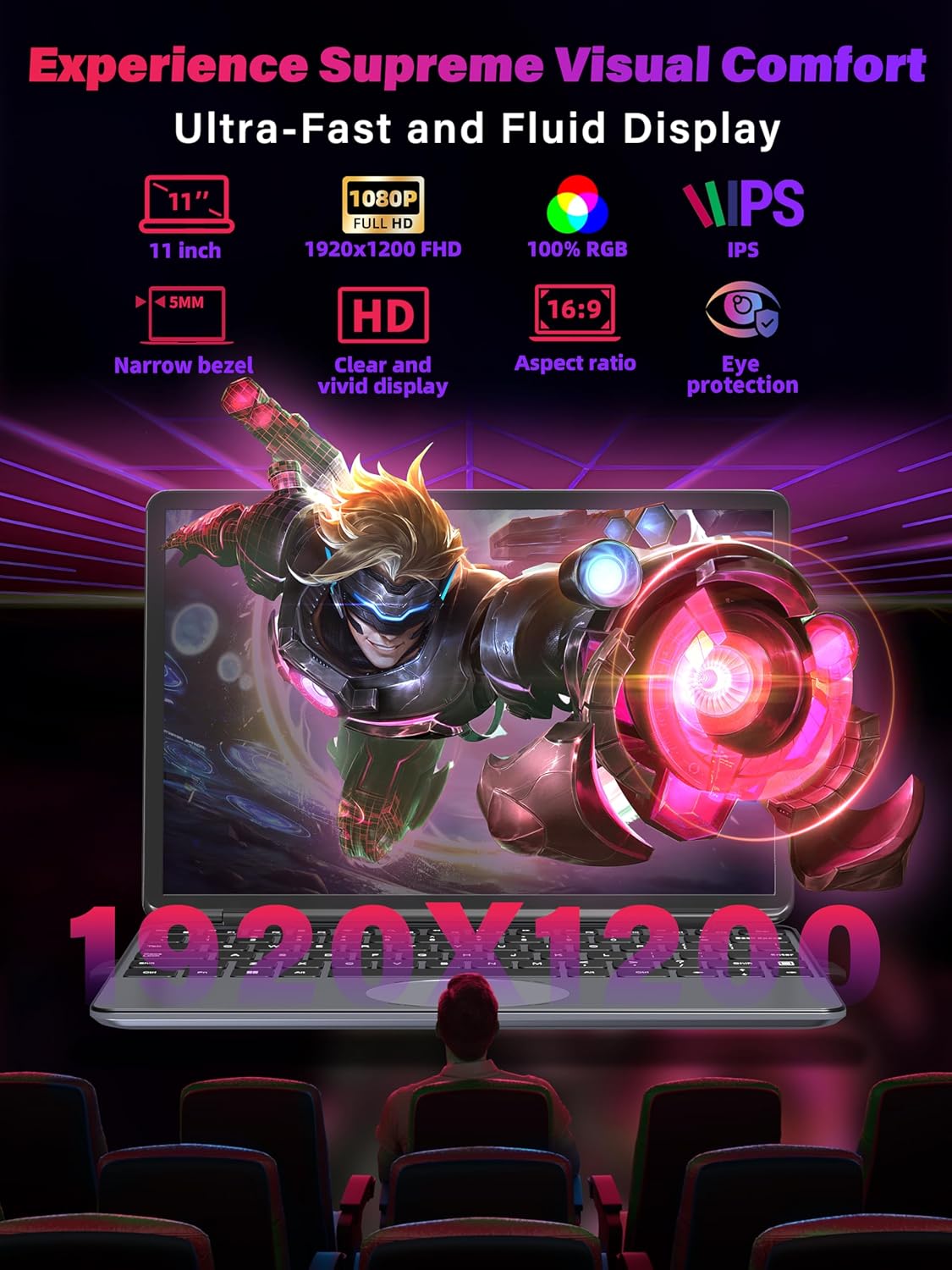 😘⏰【Limited Edition】【Only 7 left! Price will go back to normal once sold out】Svikou 11 Gray 2-in-1 Convertible Touchscreen Laptop, FHD (1920x1200) IPS Display, in tel N100 Processor, 16GB RAM 1TB SSD, Facial Recognition, Backlit KB, USB-C,Win 11 Pro for Students & Travel