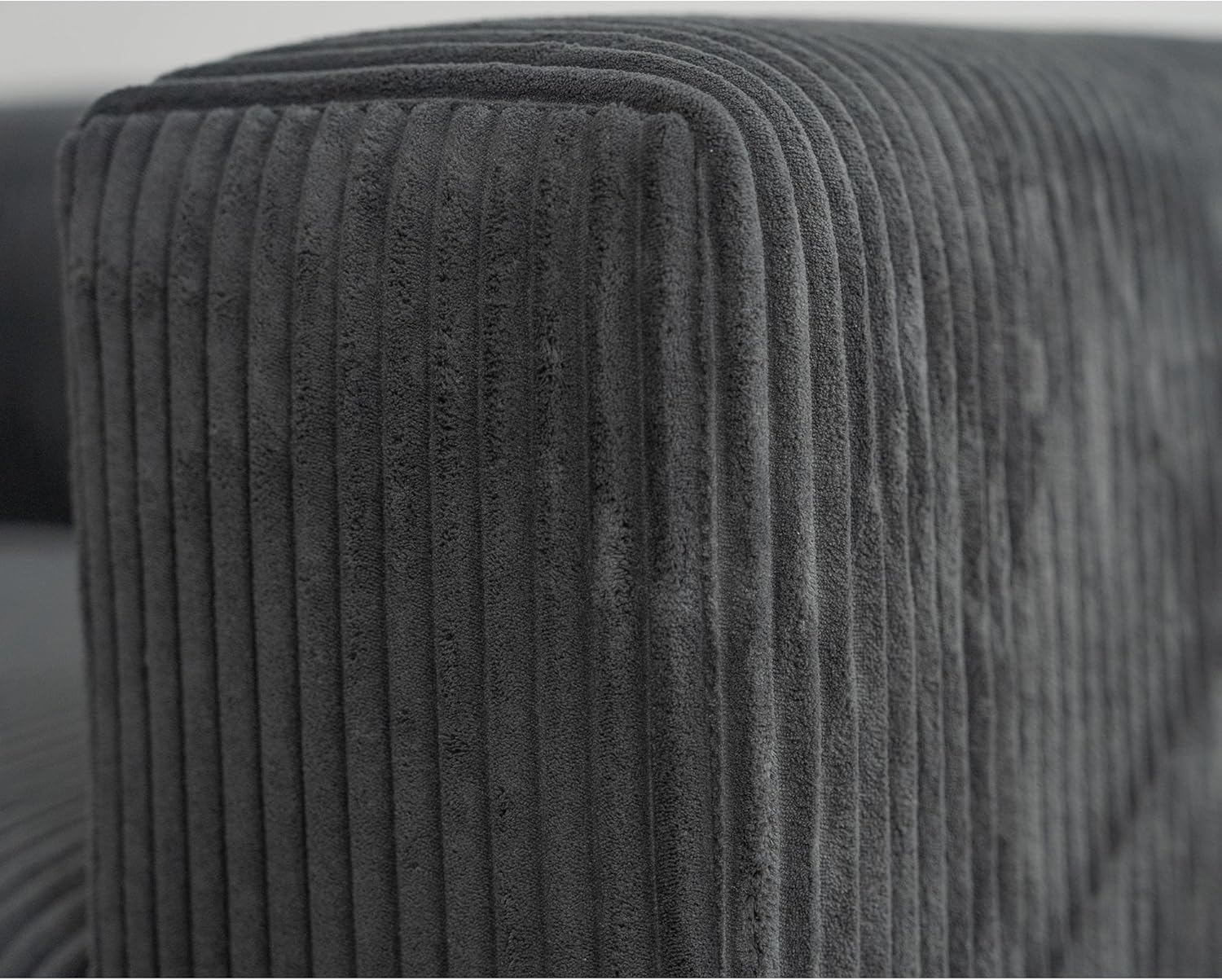 🔥 Acanva Convertible Modular Sectional Sofa with Movable Ottomans, Free Combination Corduroy Couch for Living Room Apartments, L-Shaped, White