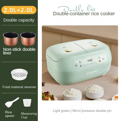 [lowest price] All-In-One Double Container Intelligent Electric Rice Cooker