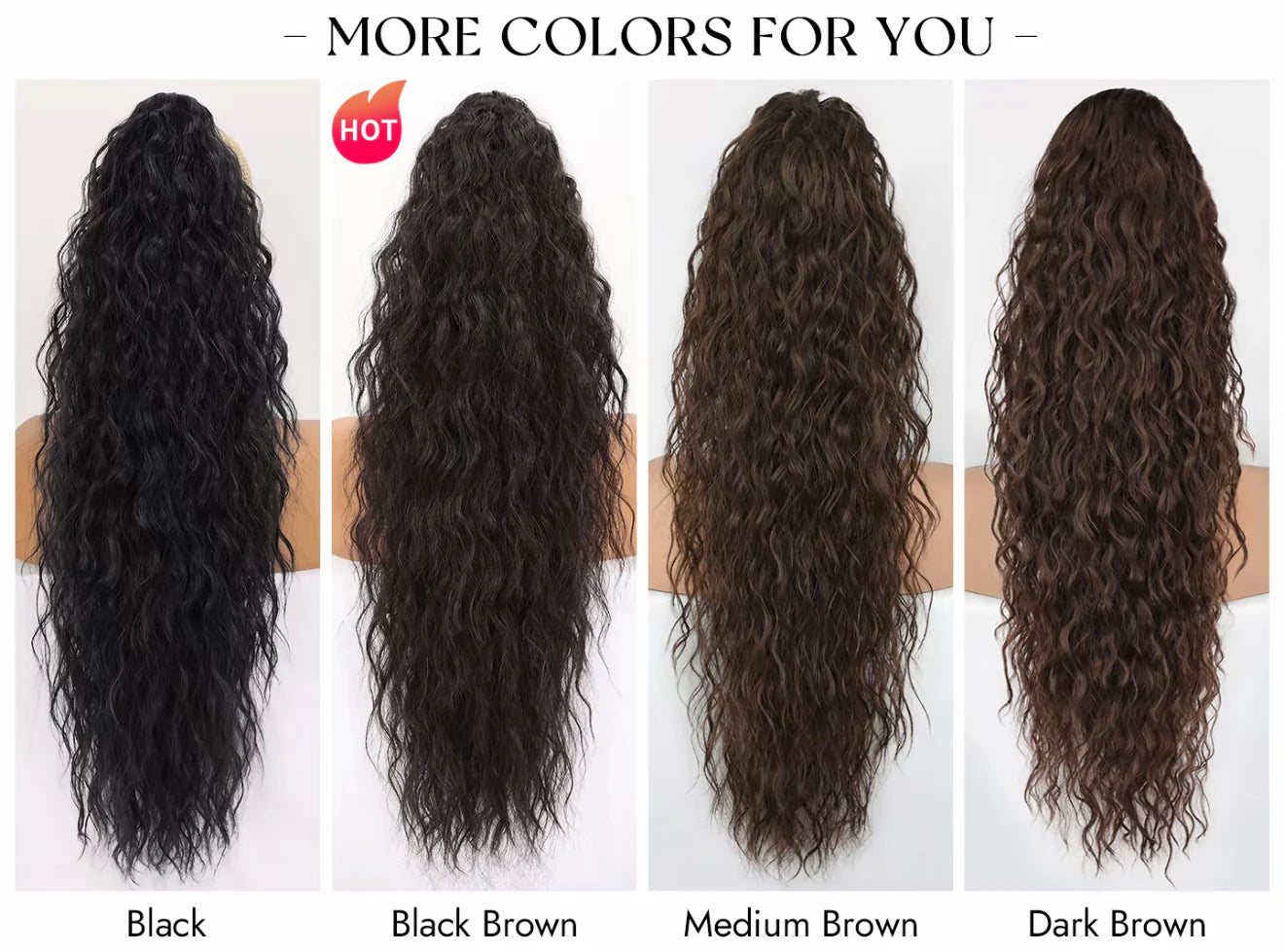 💜 LAST DAY PROMOTION - 70%OFF💜Curly Wavy Frizzy Hair Extension with Ponytail