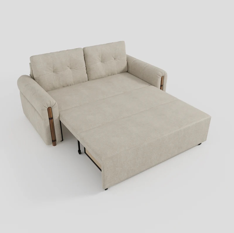 ❤️‍🔥【Last Day!! Buy 1 Get 1 Free】2in1 Multifunctional Folding Sofa Bed - Vintage Pet Friendly Bamboo Design Sofa Bed with Storage！