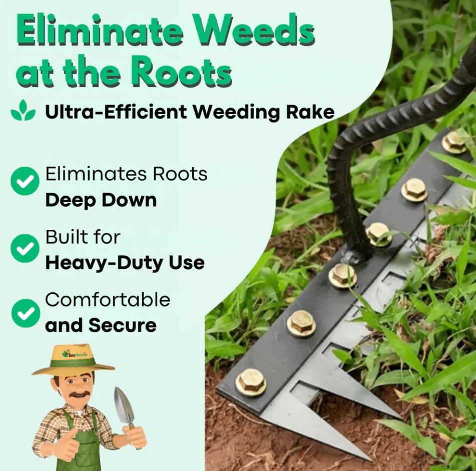 🔥Price reduction notification👇👇👇 Ultra-Efficient Heavy-Duty Weeding Rake