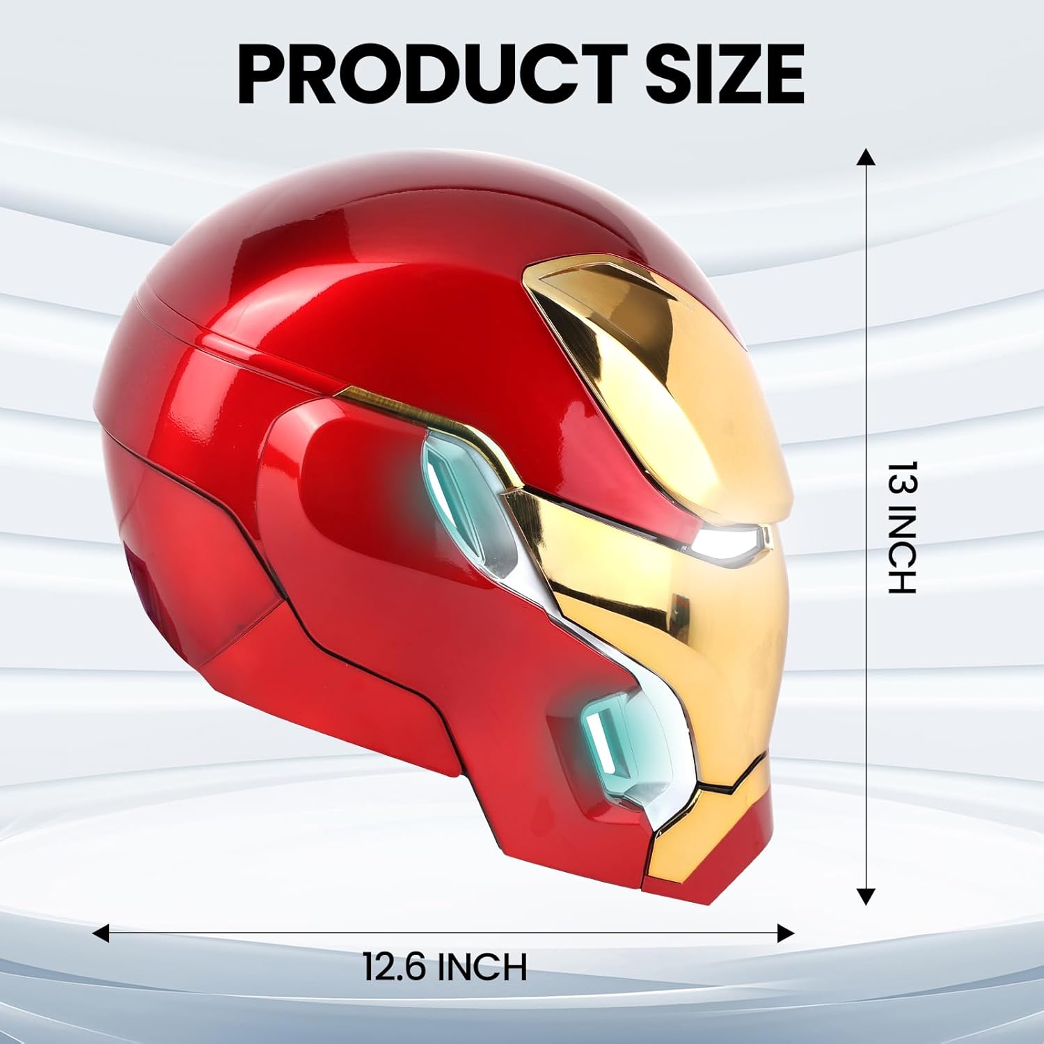 🔥 Iron-Man MK 50 1:1 Wearable Helmet - Voice, Touch, and RC with LED Eyes, Realistic Sound Effects, Movable Back and Ear Panels, Perfect for Cosplay and Collectible Figures for Adults and Teens