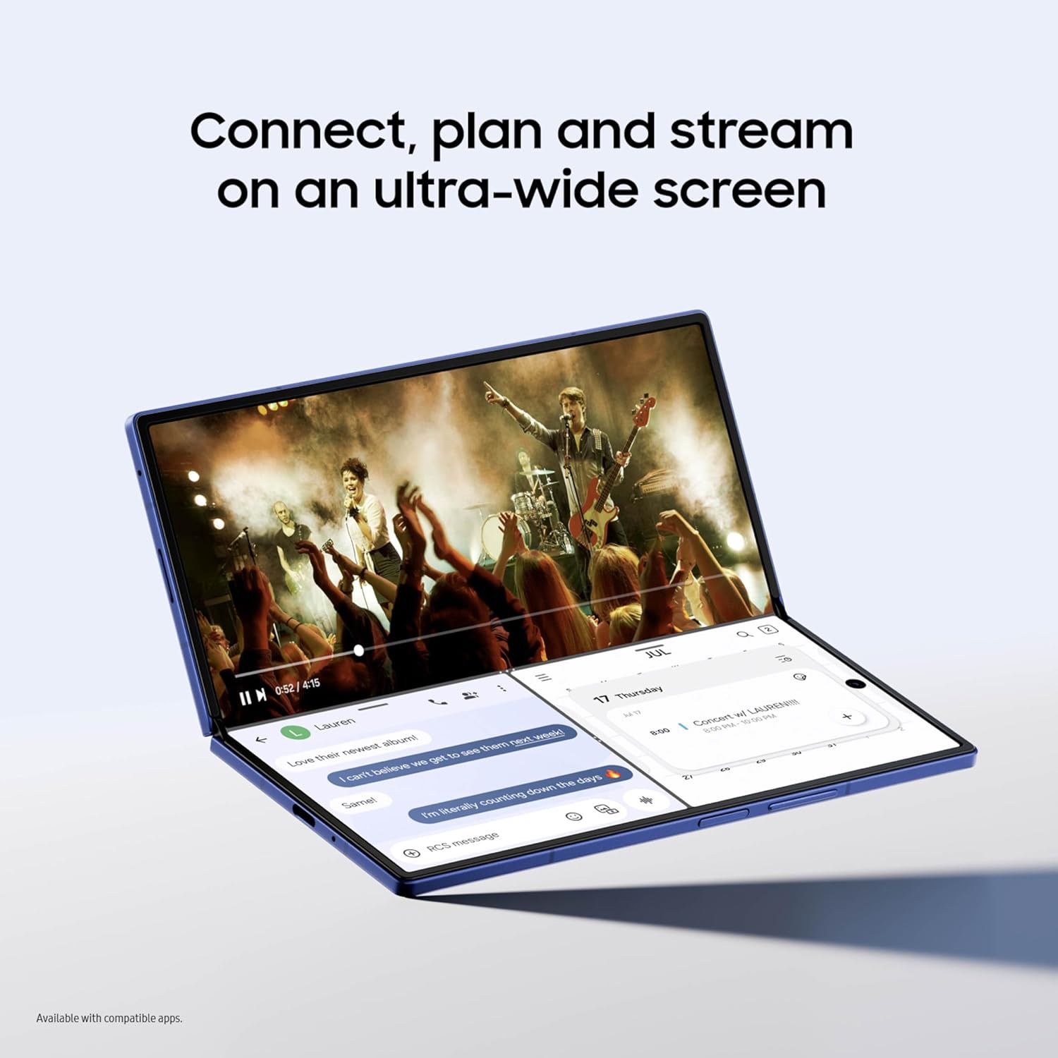 🔥 Samsung Galaxy Z Fold7 Cell Phone, 512GB AI Smartphone, Unlocked Android, AI Photo Edits, Large Screen, Long Battery Life, 2025, US 1 Yr Manufacturer Warranty, Blue Shadow