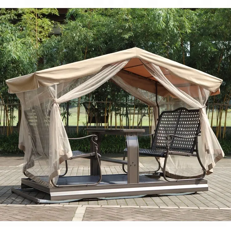 Outdoor Glider Benches for Outside Porch Patio Yard Retro Metal Glider Chair Outdoor