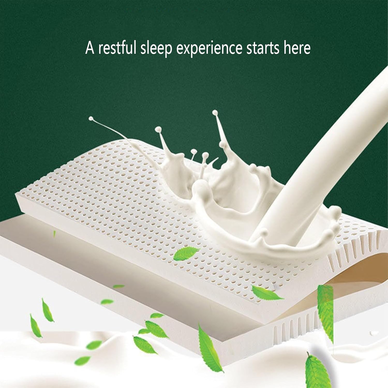 🔥【Buy 1, get 2 free】🔥【2 soft plastic pillows of the same design】🎉TFDRSEXVD 100% Natural Latex Mattress,Compression and No Deformation,Honeycomb Pore Ventilation,Soft and Comfortable！