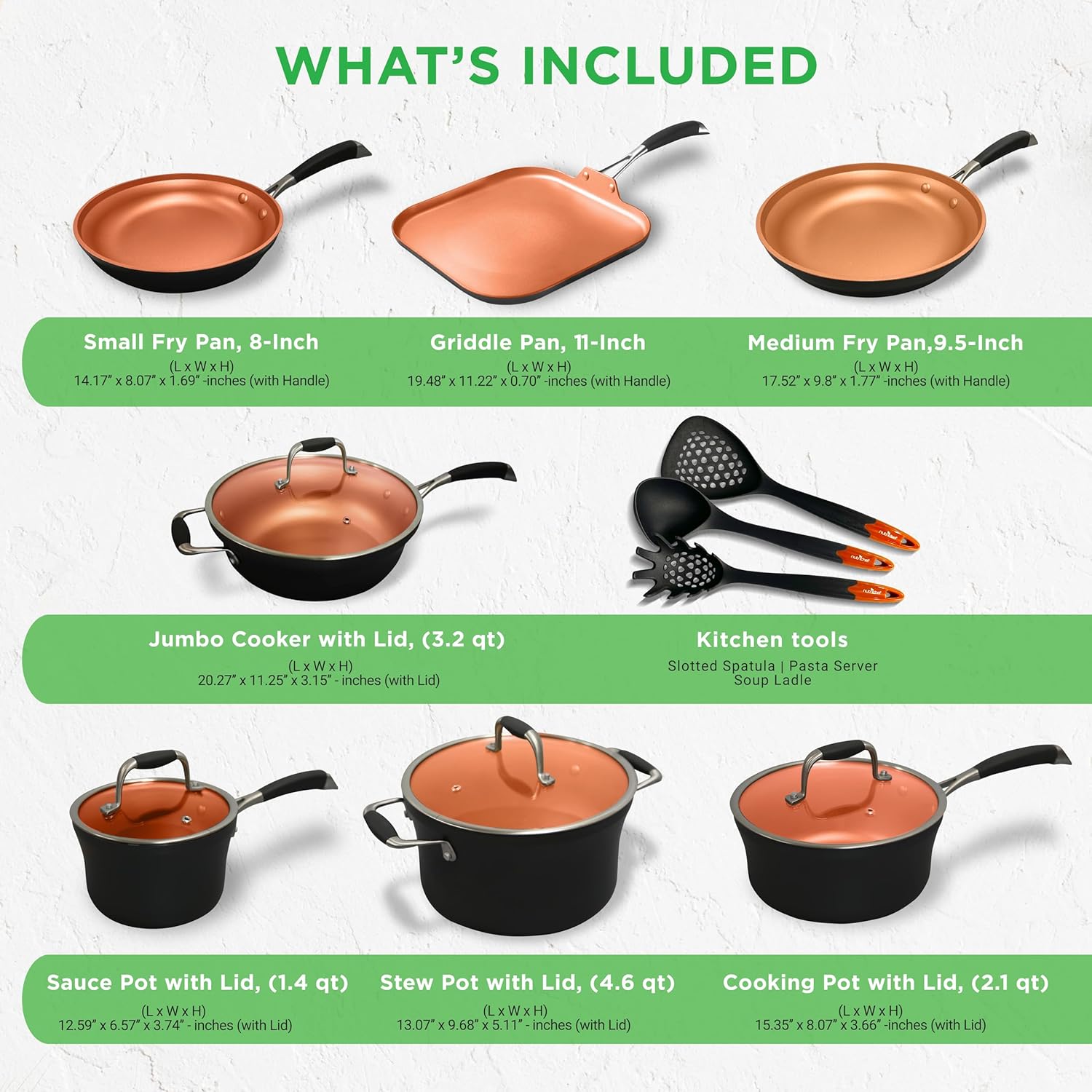 🔥🔥NutriChef 75-Piece Non-Stick Pots and Pans Set, Complete Ceramic Cookware Set with Bakeware, Utensils, Knife Set, & Accessories, Stain-Resistant, Food-Grade Safe, Cream/Brown