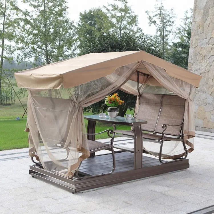 Outdoor Glider Benches for Outside Porch Patio Yard Retro Metal Glider Chair Outdoor