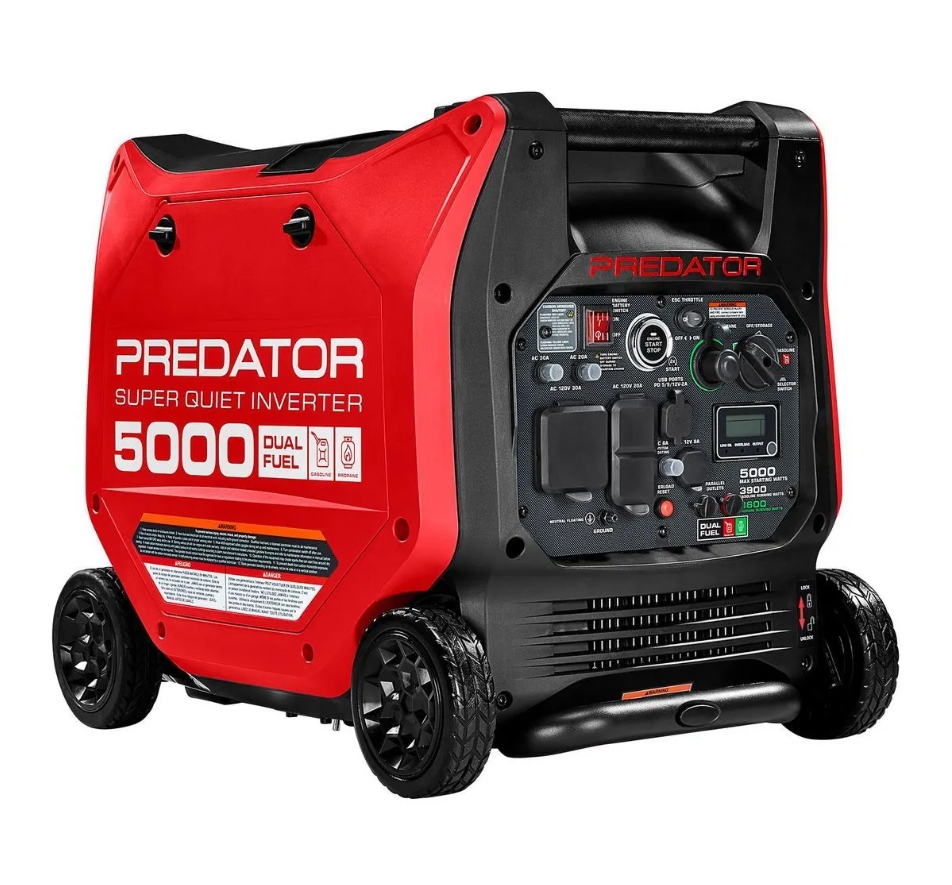 ⏳Last day to reduce price❤️‍🔥PREDATOR 5000 Watt Dual-Fuel SUPER QUIET Inverter Generator with Remote Start and CO SECURE Technology, EPA