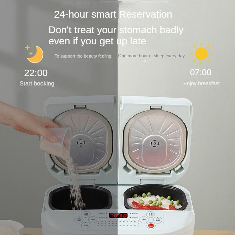 [lowest price] All-In-One Double Container Intelligent Electric Rice Cooker