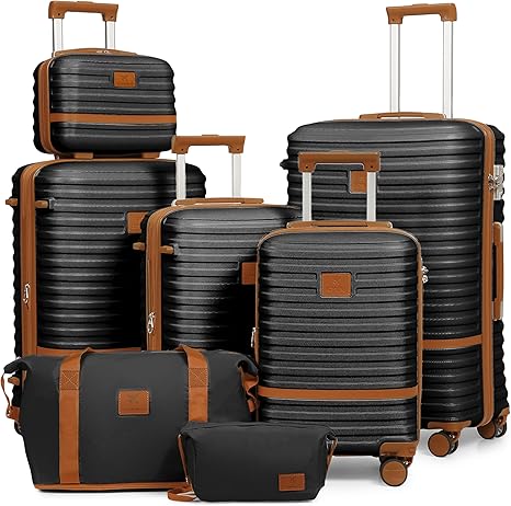 🔥【Jumia warehouse clearance】Joyway Luggage Set 7 Piece Suitcase Sets with Spinner Wheel,Hardside Expandable Travel Laggage with TSA Lock (18/20/24/28 White