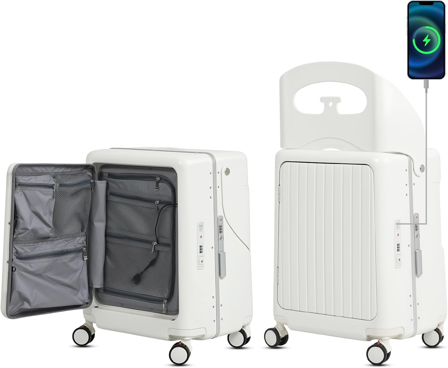 🎉【Buy 1 Get 1 Free】smilesun 20 Carry On Luggage with Seat For Kids & Adults，Hardside Ride On Suitcase with 360°Spinner and TSA Lock For Travel.