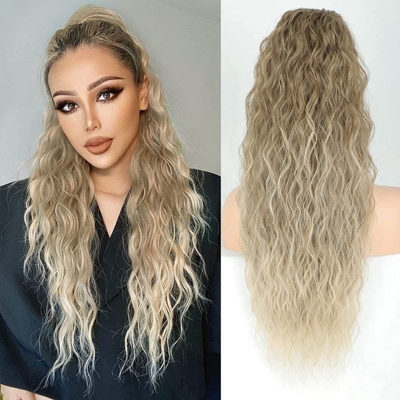 💜 LAST DAY PROMOTION - 70%OFF💜Curly Wavy Frizzy Hair Extension with Ponytail