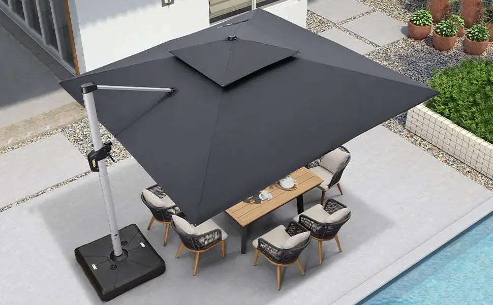 AuroraShade™ Solar Powered LED Umbrella