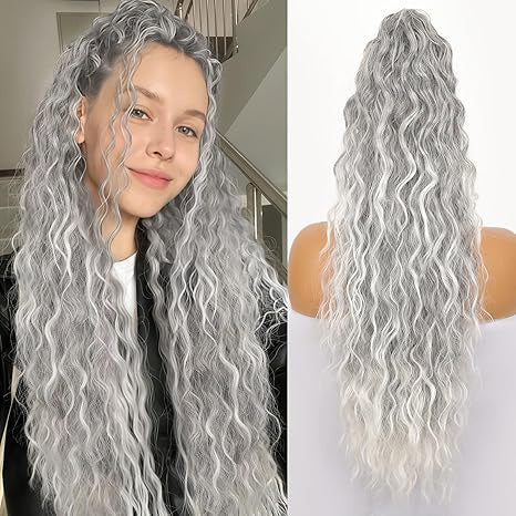 💜 LAST DAY PROMOTION - 70%OFF💜Curly Wavy Frizzy Hair Extension with Ponytail