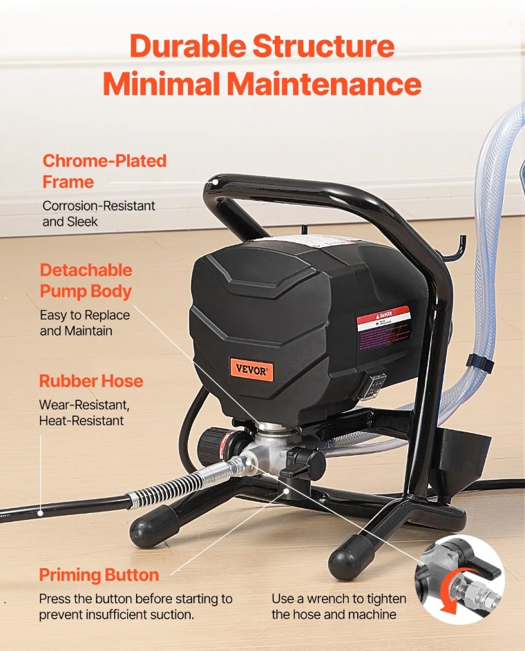 ❤️‍🔥Stand Airless Paint Sprayer Electric Paint Sprayer Machine 650W 3000PSI