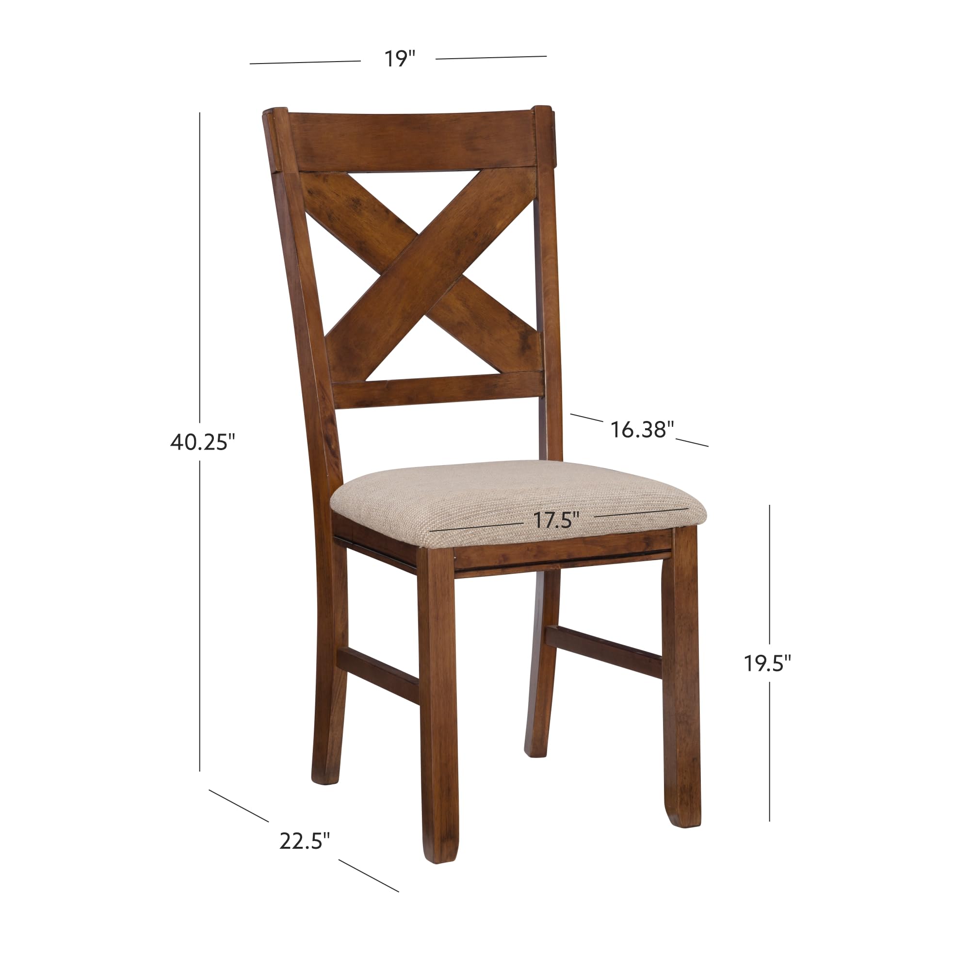 🌟7-Piece Solid Wood Dining Set (1 Table and 6 Chairs)