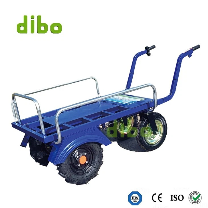 Portable Hand Truck - The electric trolley body is compact and lightweight, and the frame is welded with thickened steel pipes, which is strong and firm and does not deform under load. It can climb 60 degrees and easily carry a load of 1,200 pounds. It can be used for transporting goods in orchards and greenhouses, and transporting goods on construction sites. It has multiple uses and is great value for money.